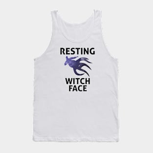 Resting Witch Face Inspired Silhouette Tank Top